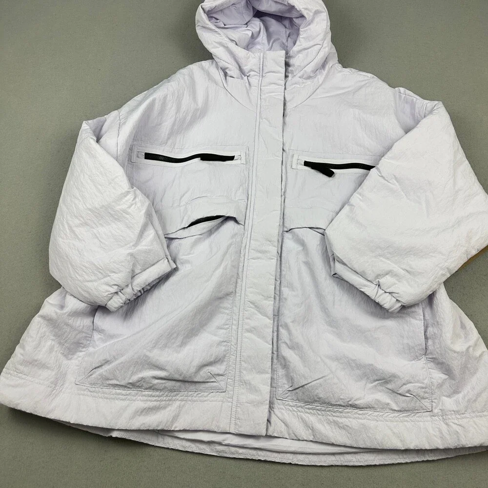 Free People Movement Jacket Billie Boxy Medium Large Purple Lightweight Oversize